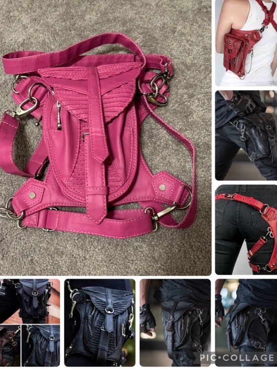 Handbags - ***HOLD*** Hot Pink Leather Hip Harness Bag